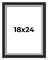 18x24 Embellished Picture Frame with UV-Resistant Acrylic & Acid Free Backing, Available in 3 Finishes - Black, Brown, Gold